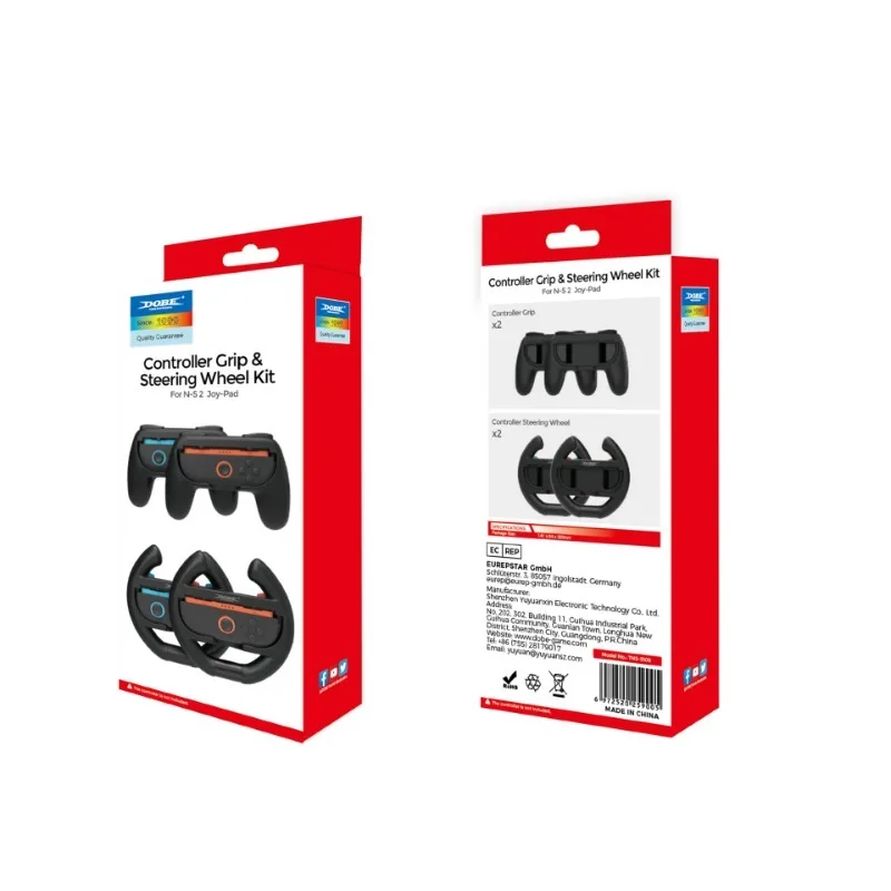 4-in-1 Steering Racing Wheel Controller Grip for Nintendo Switch 2 Joy Con Left and Right Hand Holder for Mario Kart World
4-in-1 Steering Racing Wheel Controller Grip for Nintendo Switch 2 Joy Con Left and Right Hand Holder for Mario Kart World