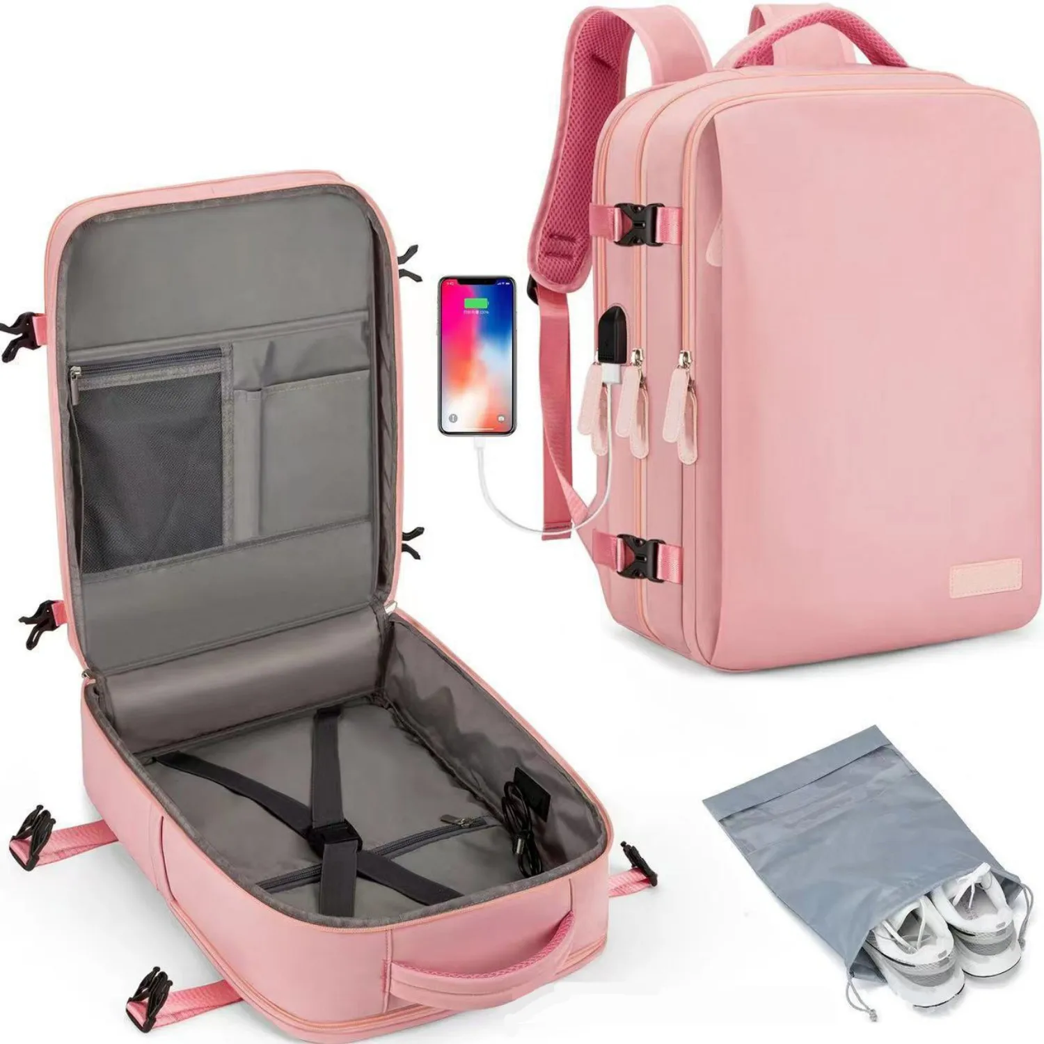 Large Travel Backpack for Women Men,Carry On Backpack Flight Approved,Hiking Backpack Outdoor Rucksack Casual Daypack
Large Travel Backpack for Women Men,Carry On Backpack Flight Approved,Hiking Backpack Outdoor Rucksack Casual Daypack