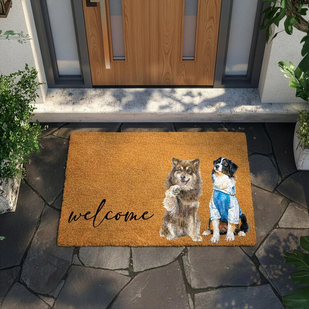 Personalized Welcome Mat Dog Photo Printed Doormat Pets Owner Front Porch Coir Rug Indoor Outdoor Home Decor Mat
Personalized Welcome Mat Dog Photo Printed Doormat Pets Owner Front Porch Coir Rug Indoor Outdoor Home Decor Mat