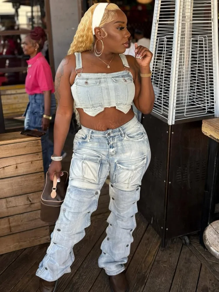 Sister Star Summer Fashion Casual Versatile Multi-pocket Straight Jeans Wholesale Avant-garde Street Temperament Commuter Jeans
Sister Star Summer Fashion Casual Versatile Multi-pocket Straight Jeans Wholesale Avant-garde Street Temperament Commuter Jeans