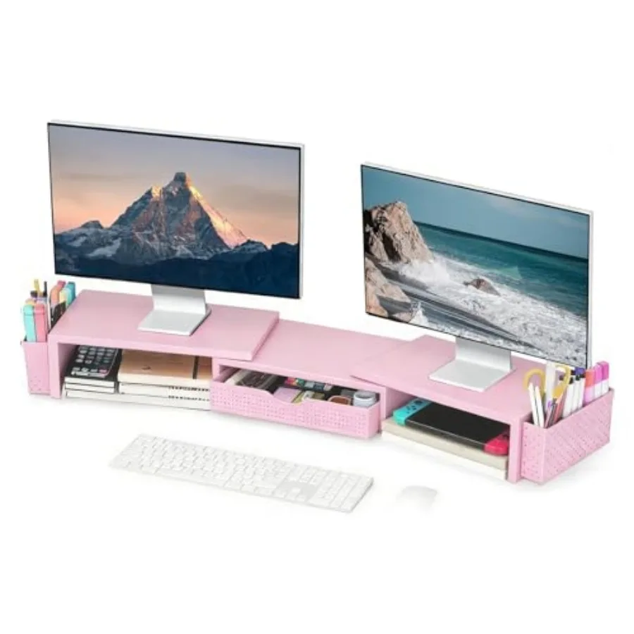 Metal Desk Organizers and Accessories, Dual Monitor Stand Riser with Drawer and 2 Pen Holders, Desk Accessories and Workspace D
Metal Desk Organizers and Accessories, Dual Monitor Stand Riser with Drawer and 2 Pen Holders, Desk Accessories and Workspace D
