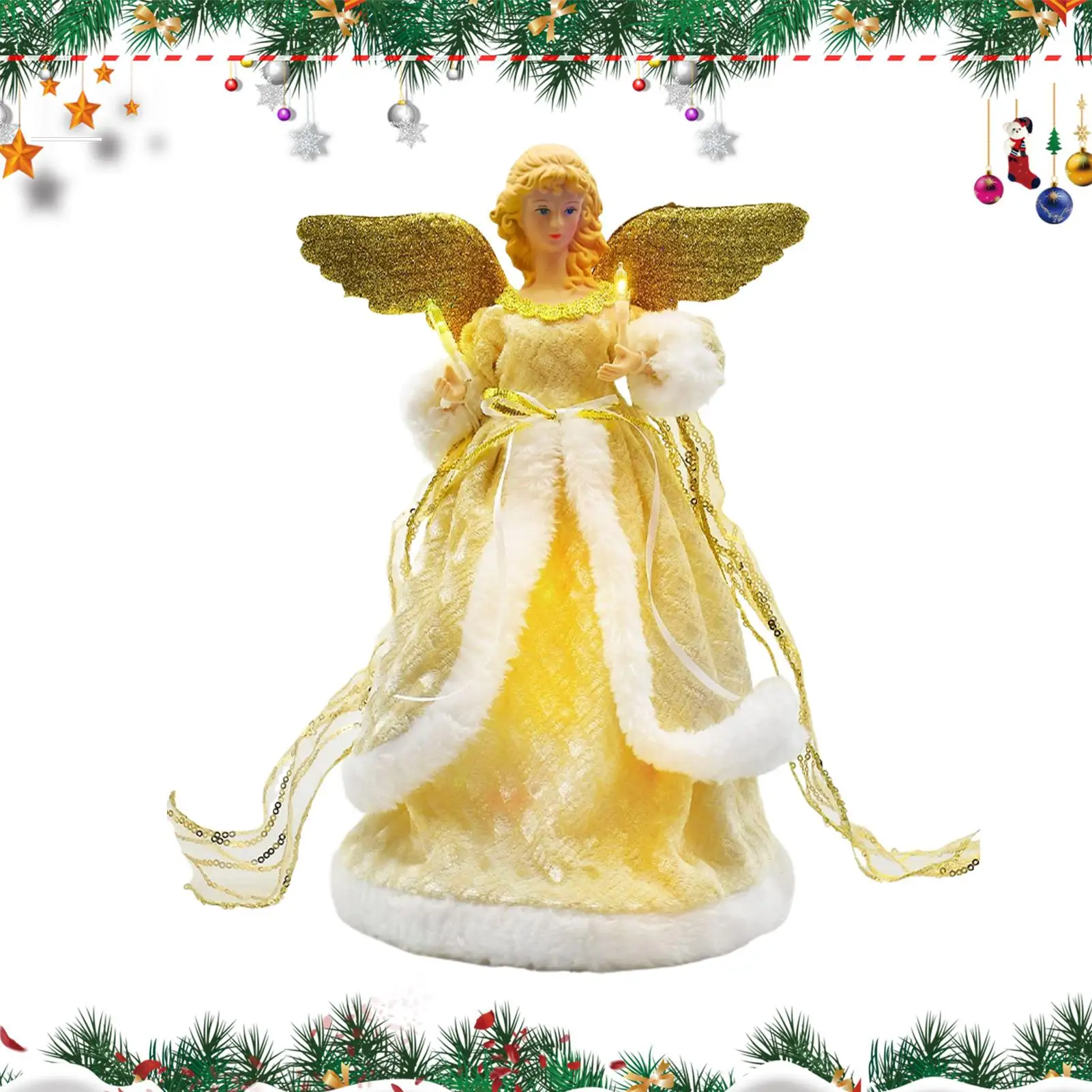 Christmas Tree Top Decor Festive Display 3D Christmas Tree Angel Doll Decoration For Kitchen Bedroom Living Room Apartment Dorm
Christmas Tree Top Decor Festive Display 3D Christmas Tree Angel Doll Decoration For Kitchen Bedroom Living Room Apartment Dorm
