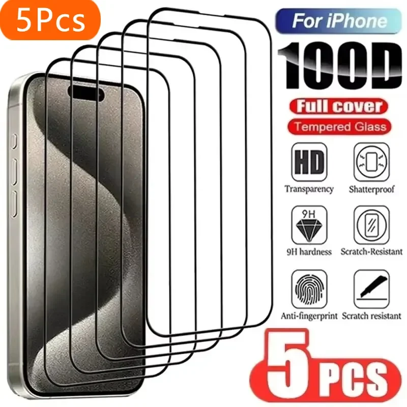 5pcs Tempered Glass For iPhone 15 Pro Max Screen Protector For iphone 14 13 12 11 16 7 8 Plus X XR XS Max Mini Protective Glass
5pcs Tempered Glass For iPhone 15 Pro Max Screen Protector For iphone 14 13 12 11 16 7 8 Plus X XR XS Max Mini Protective Glass