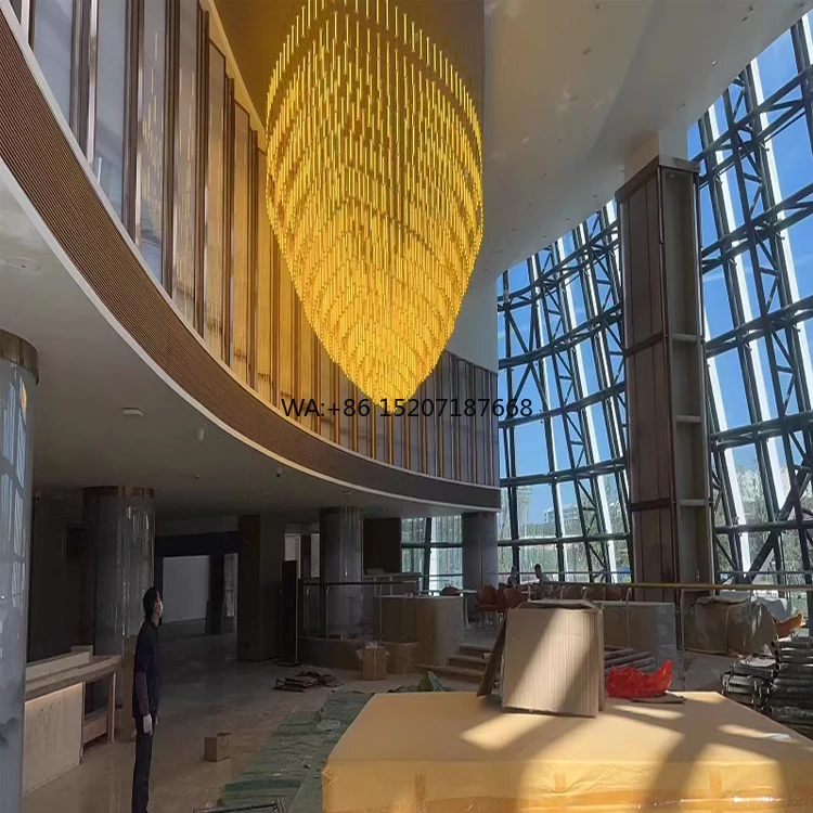 Пользовательские большие гостиничные инженерные лампы Профессиональный дизайнер Индивидуальные подвесные светильники Стеклянные хрустальные акриловые светодиодные роскошные люстры
Пользовательские большие гостиничные инженерные лампы Профессиональный дизайнер Индивидуальные подвесные светильники Стеклянные хрустальные акриловые светодиодные роскошные люстры