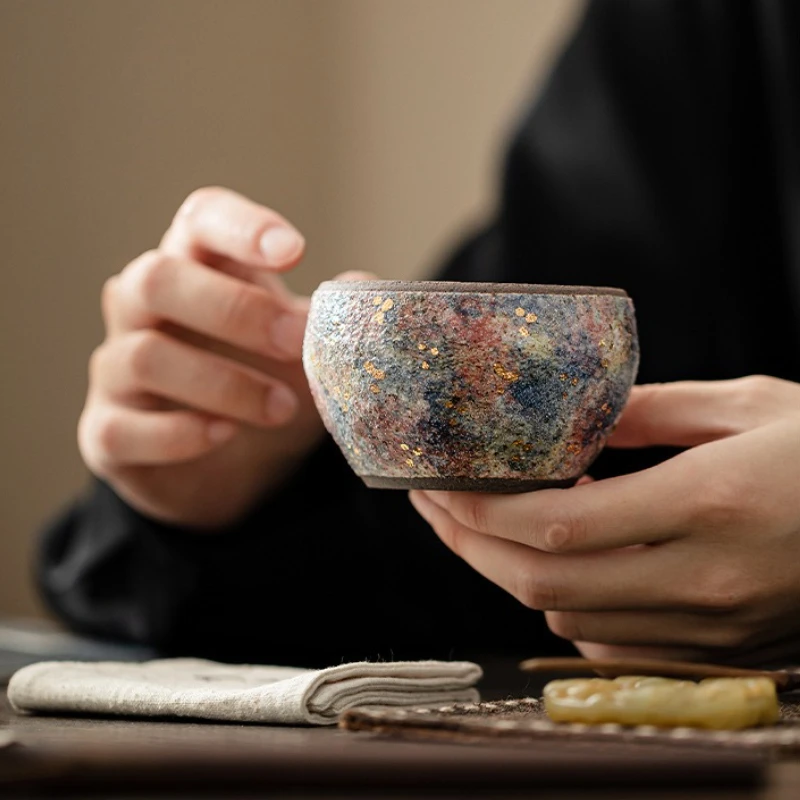 100ML Ancient Long Kiln Rock Mine Ceramic Park Cup Handmade Gold Pointing Meditation Teacup Tasting Master Tea Bowl Mug Gift Box
100ML Ancient Long Kiln Rock Mine Ceramic Park Cup Handmade Gold Pointing Meditation Teacup Tasting Master Tea Bowl Mug Gift Box