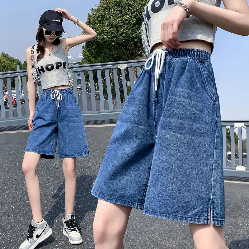 Summer New Streetwear Jeans Shorts Women Midi Half Length Denim Shorts Ladies Loose Wide Leg Short Femme Pants
Summer New Streetwear Jeans Shorts Women Midi Half Length Denim Shorts Ladies Loose Wide Leg Short Femme Pants