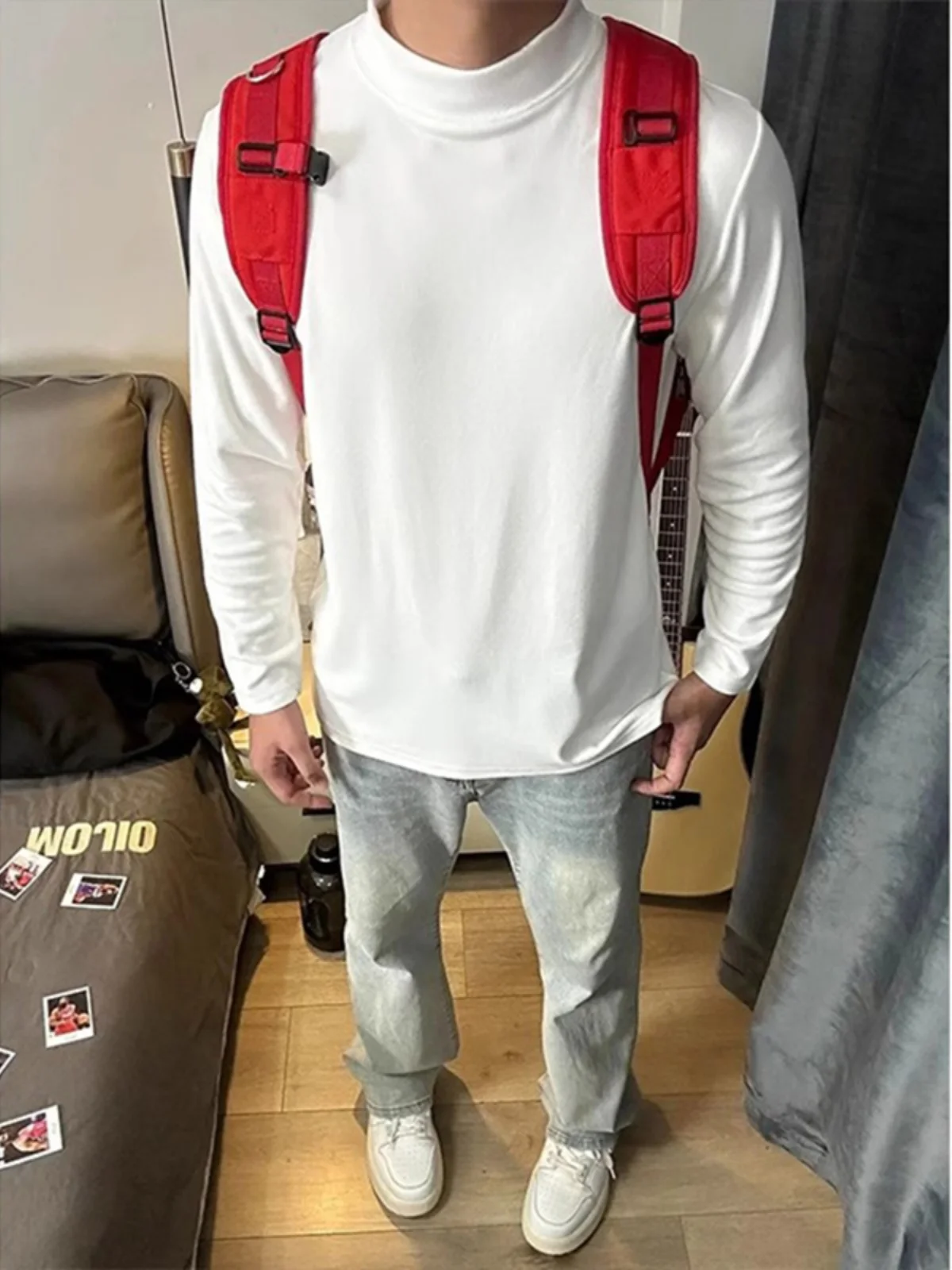 Men's Long Sleeve Thermal Shirt Half High Collar Velvet Inner Wear Cleanfit White Sweatshirt American Style T-Shirt for Autum...
Men's Long Sleeve Thermal Shirt Half High Collar Velvet Inner Wear Cleanfit White Sweatshirt American Style T-Shirt for Autum...