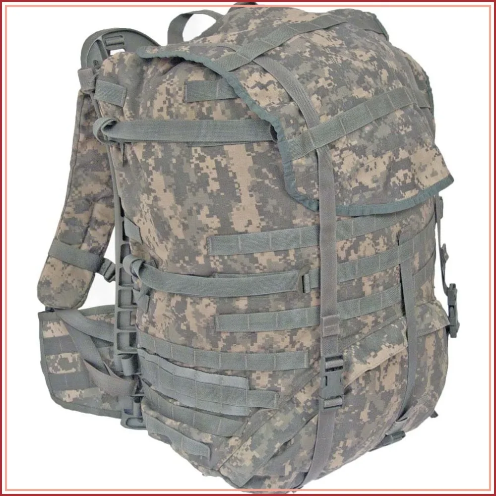 Previously Issued US G.I. Large ACU Rucksack Complete with Frame, Shoulder Straps, Waist Belt
Previously Issued US G.I. Large ACU Rucksack Complete with Frame, Shoulder Straps, Waist Belt