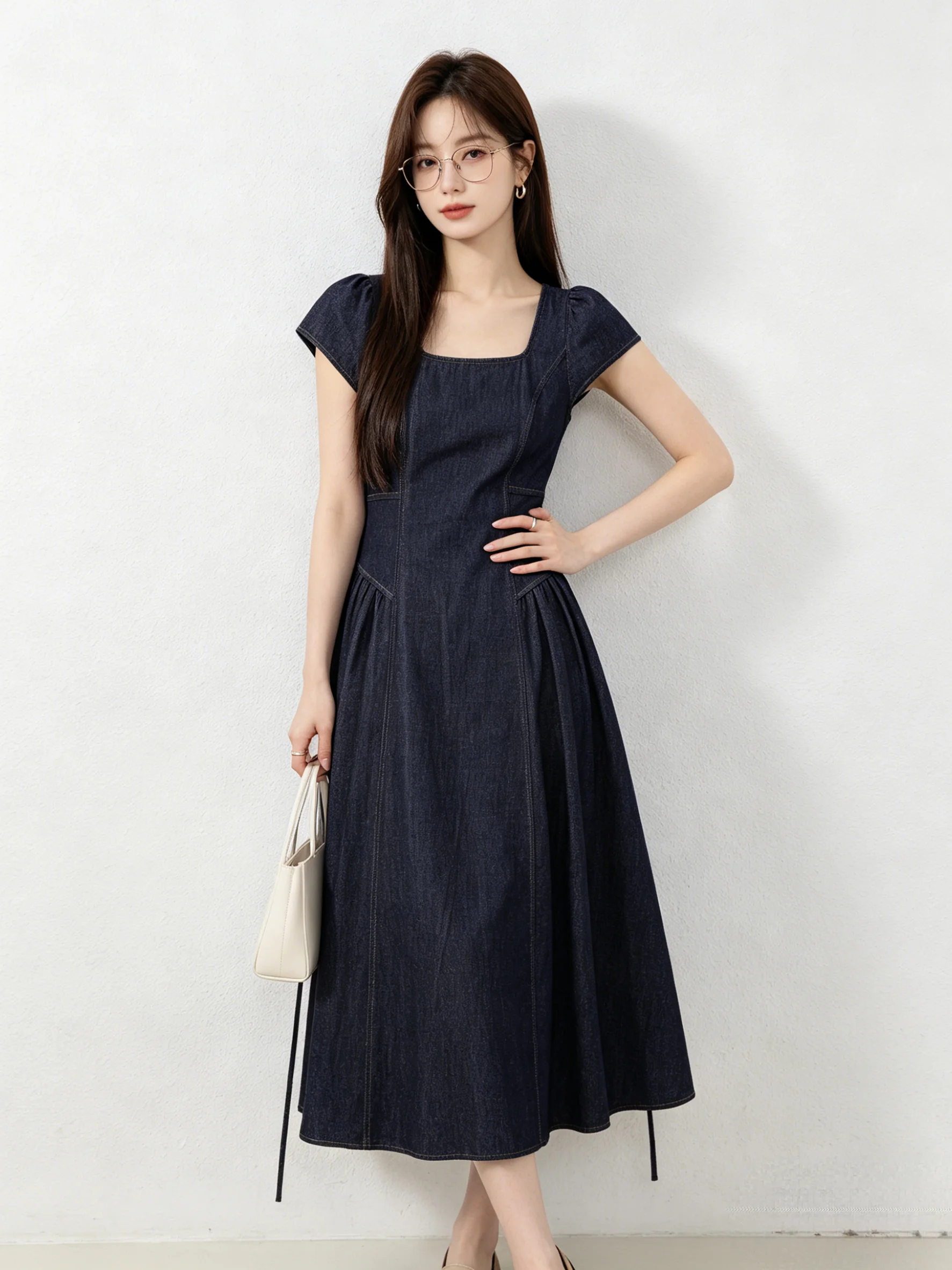 Korean Style Simple Color Commuter Casual Square Collar A-Line Dress Summer Short Sleeve Waist Cinching Slimming Long D...
Korean Style Simple Color Commuter Casual Square Collar A-Line Dress Summer Short Sleeve Waist Cinching Slimming Long D...