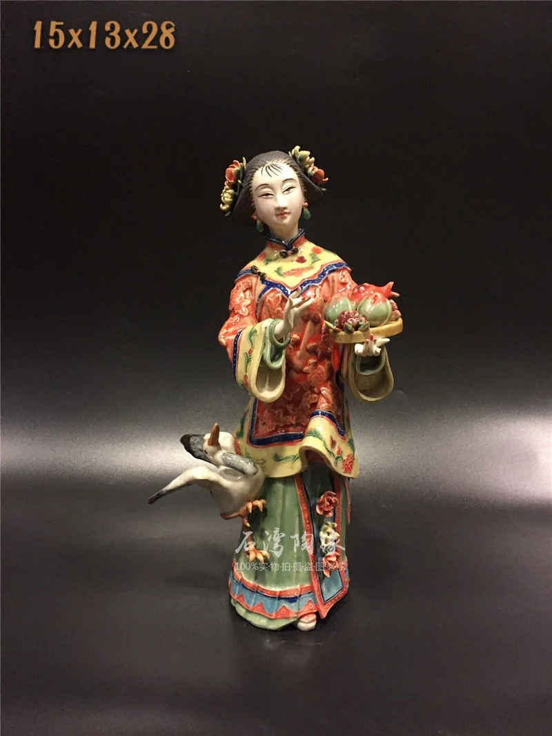 Shiwan doll home living room TV cabinet study Chinese classical lady ceramic ornament
Shiwan doll home living room TV cabinet study Chinese classical lady ceramic ornament