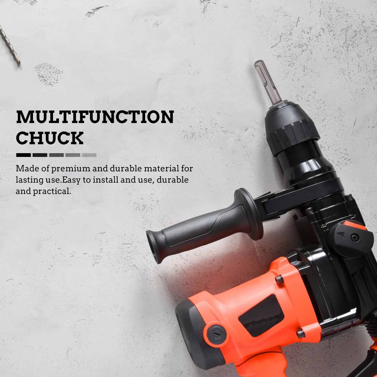 Электрический перфоратор: соединительный стержень для сверления кирпичных стен, адаптер для водяного бурения, многофункциональный патрон, насадка для бурения отверстий в бетоне
Электрический перфоратор: соединительный стержень для сверления кирпичных стен, адаптер для водяного бурения, многофункциональный патрон, насадка для бурения отверстий в бетоне