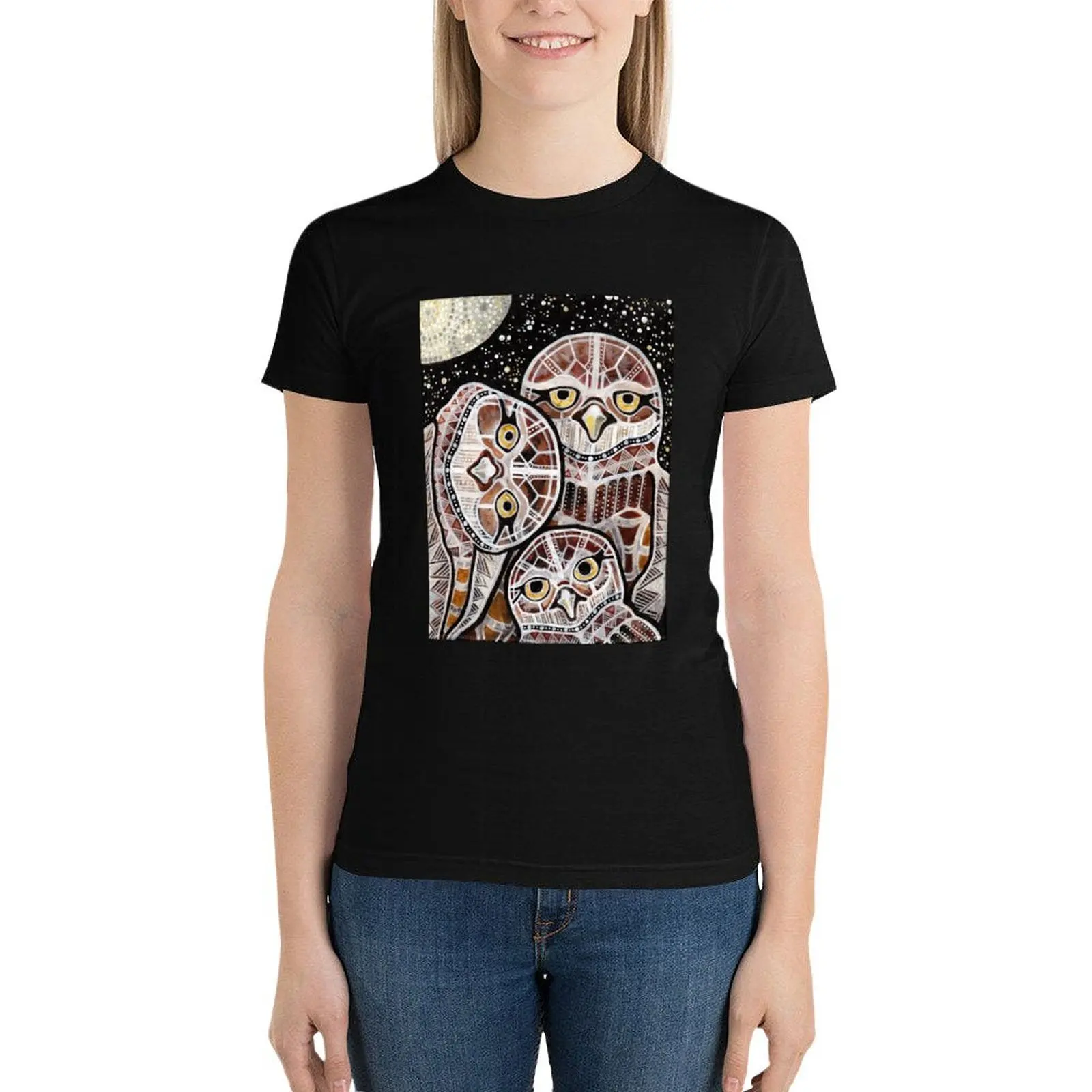 Burrowing Owl Family T-Shirt Female clothing Aesthetic clothing plus size tops summer tops workout t shirts for Women
Burrowing Owl Family T-Shirt Female clothing Aesthetic clothing plus size tops summer tops workout t shirts for Women
