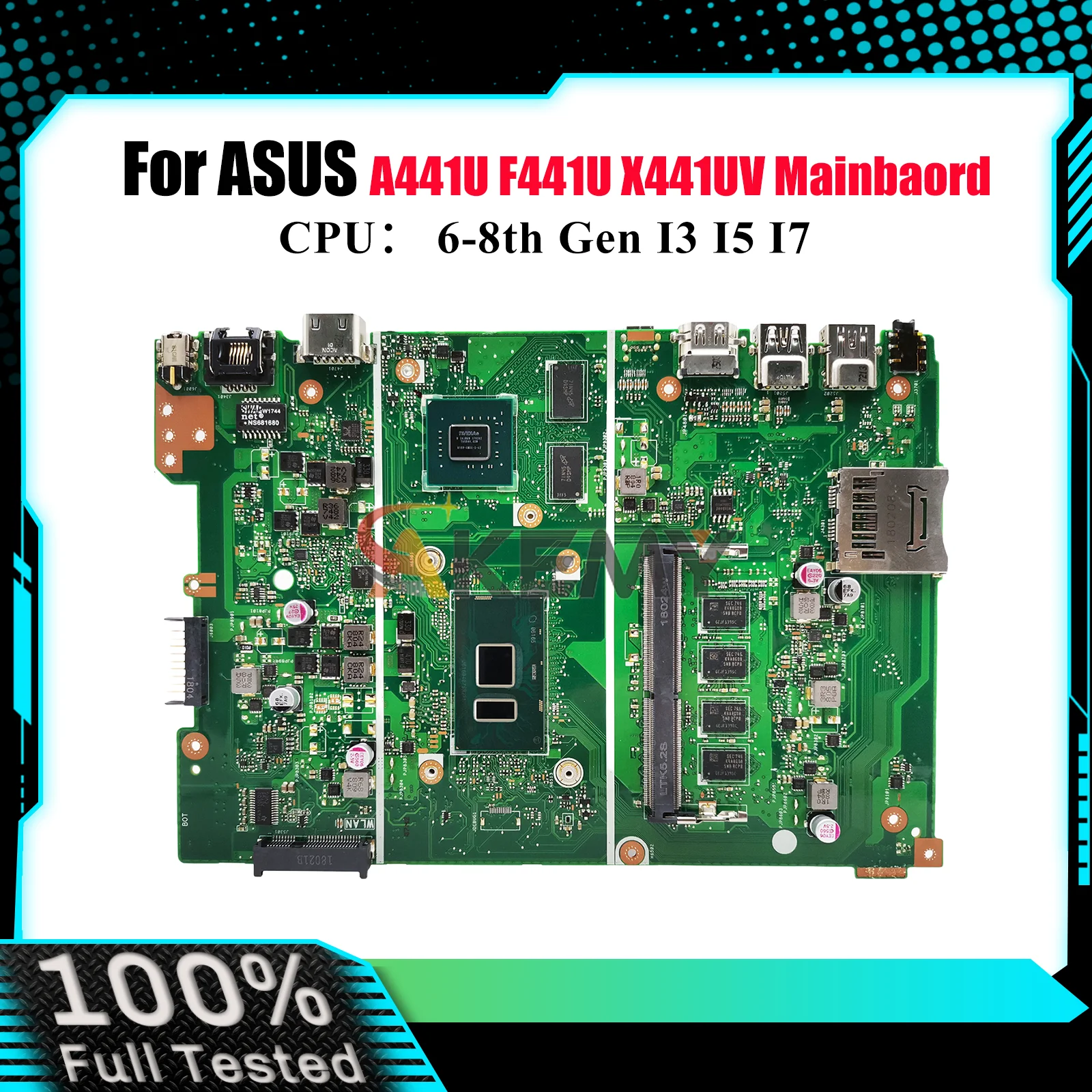 X441UV Laptop Motherboard For ASUS A441U X441UAR F441U X441UVK X441URK X441UAK X441UB X441UBR X441U Mainboard With I3 I5 I7 CPU
X441UV Laptop Motherboard For ASUS A441U X441UAR F441U X441UVK X441URK X441UAK X441UB X441UBR X441U Mainboard With I3 I5 I7 CPU