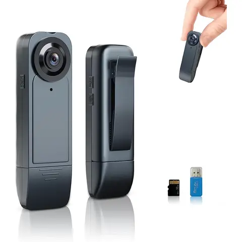 กล้องมินิสำหรับกีฬาและเดินป่า ความละเอียด 1080P HD กล้องปากกา 1080P พร้อมระบบมองเห็นในเวลากลางคืน กล้องบันทึกวิดีโอขนาดเล็ก บันทึกภาพติดตัว กล้องบันทึกวิดีโอสำหรับบ้านและสำนักงาน เพื่อความปลอดภัย