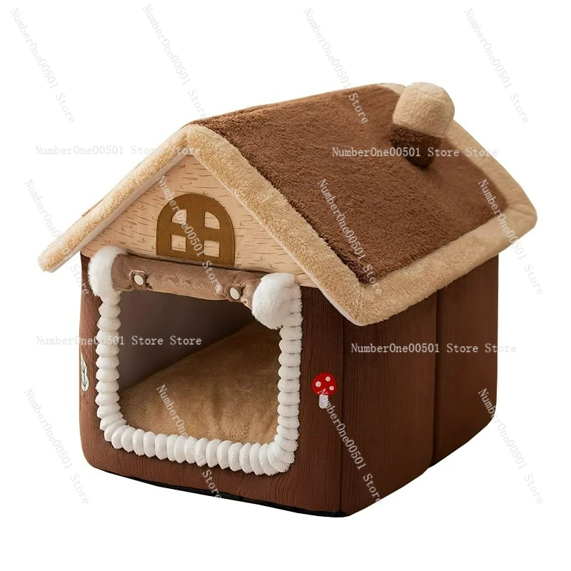 Enclosed Cat House Removable Washable Warm Pet Bed with Curtain Door for Small Dogs Cats Security Comfortable Pet Cottage
Enclosed Cat House Removable Washable Warm Pet Bed with Curtain Door for Small Dogs Cats Security Comfortable Pet Cottage