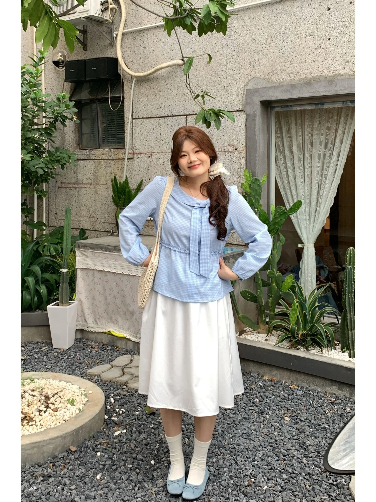 Sweet Young Design Korean Sle Plaid Long Sve irt Waist Cinched Doll Collar Cotton Blend Spring Fre Sle plus Size
Sweet Young Design Korean Sle Plaid Long Sve irt Waist Cinched Doll Collar Cotton Blend Spring Fre Sle plus Size
