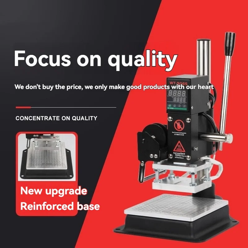 Wood embossing machine, small desktop ironing machine, finished wallets, PU leather and plastic logo embossing machine
Wood embossing machine, small desktop ironing machine, finished wallets, PU leather and plastic logo embossing machine