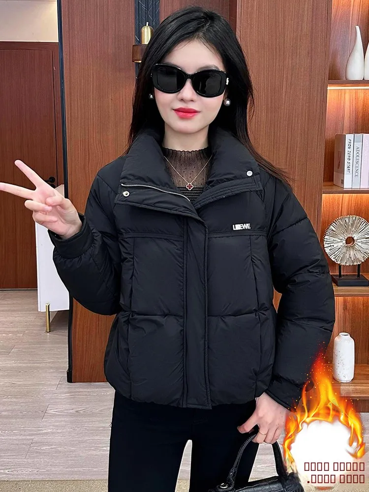 Ladies Thiened ort down Cotton Jaet Autumn Winter New Sle Faionable Anti-Aging Collar Zipper Pure Color Coat
Ladies Thiened ort down Cotton Jaet Autumn Winter New Sle Faionable Anti-Aging Collar Zipper Pure Color Coat