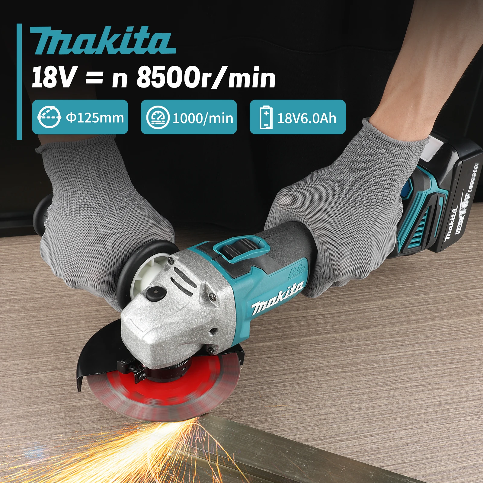 Makita DGA404 с регулируемой скоростью, бесщеточная, 18 В, 6,0 Ач, 125 мм, электрическая угловая шлифовальная машина, полировальный станок, режущие электрические инструменты
Makita DGA404 с регулируемой скоростью, бесщеточная, 18 В, 6,0 Ач, 125 мм, электрическая угловая шлифовальная машина, полировальный станок, режущие электрические инструменты