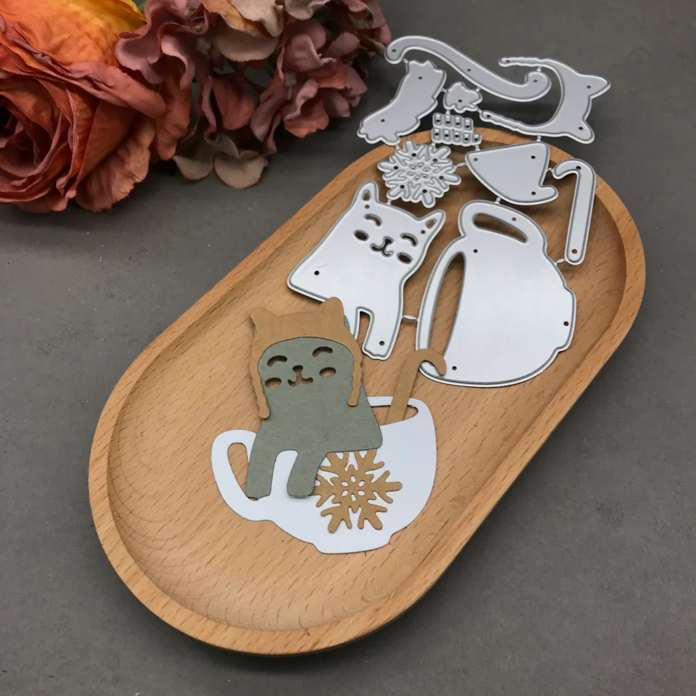 1pcs metal cutting dies cut die mold Cat in a teacup Scrapbook paper craft blade punch stencils dies
1pcs metal cutting dies cut die mold Cat in a teacup Scrapbook paper craft blade punch stencils dies