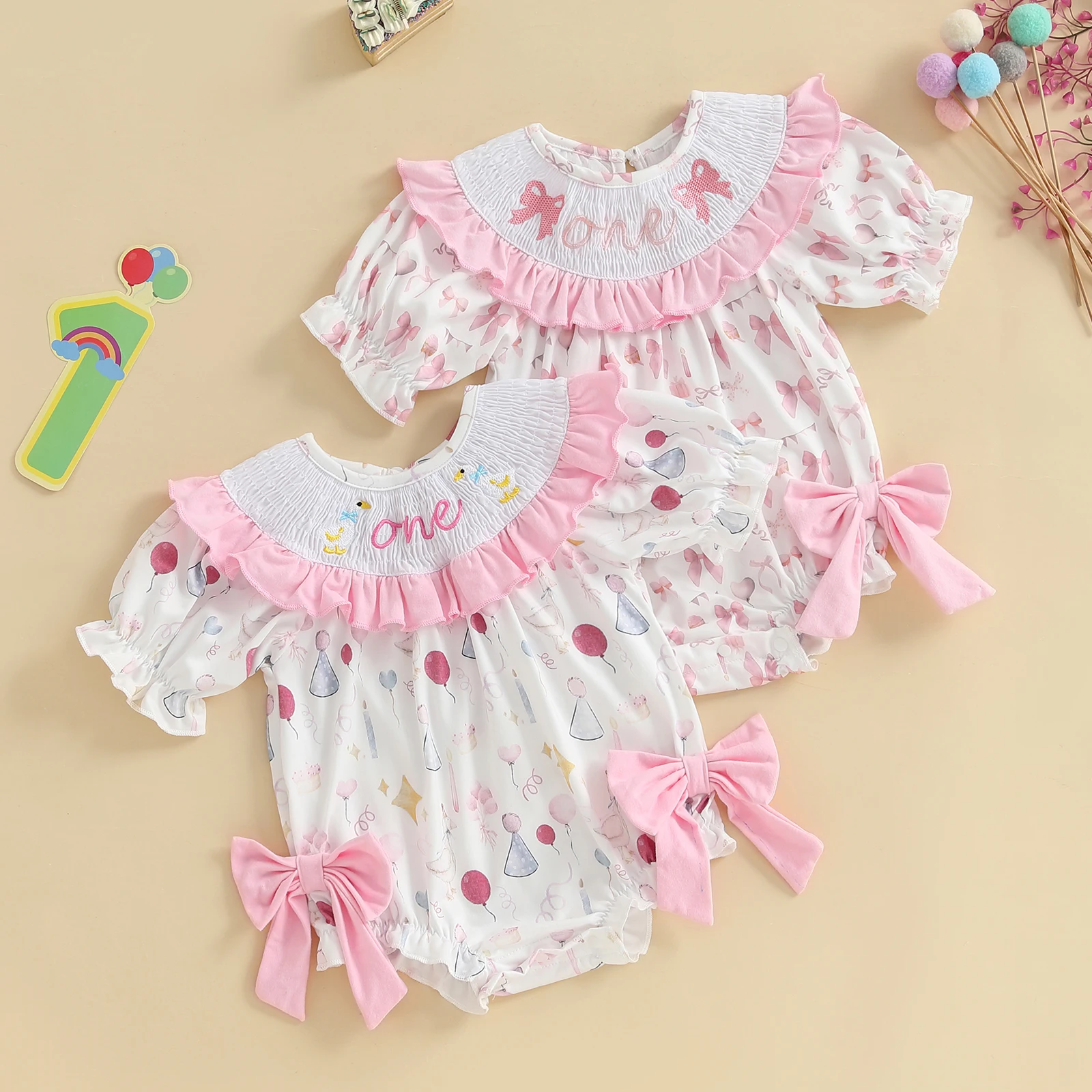 2025-04-21 Lioraitiin Baby Girl First Birthday Romper Letter Balloon Ruffle Trim Short Sleeve Bodysuit Cute Summer Clothes 
2025-04-21 Lioraitiin Baby Girl First Birthday Romper Letter Balloon Ruffle Trim Short Sleeve Bodysuit Cute Summer Clothes