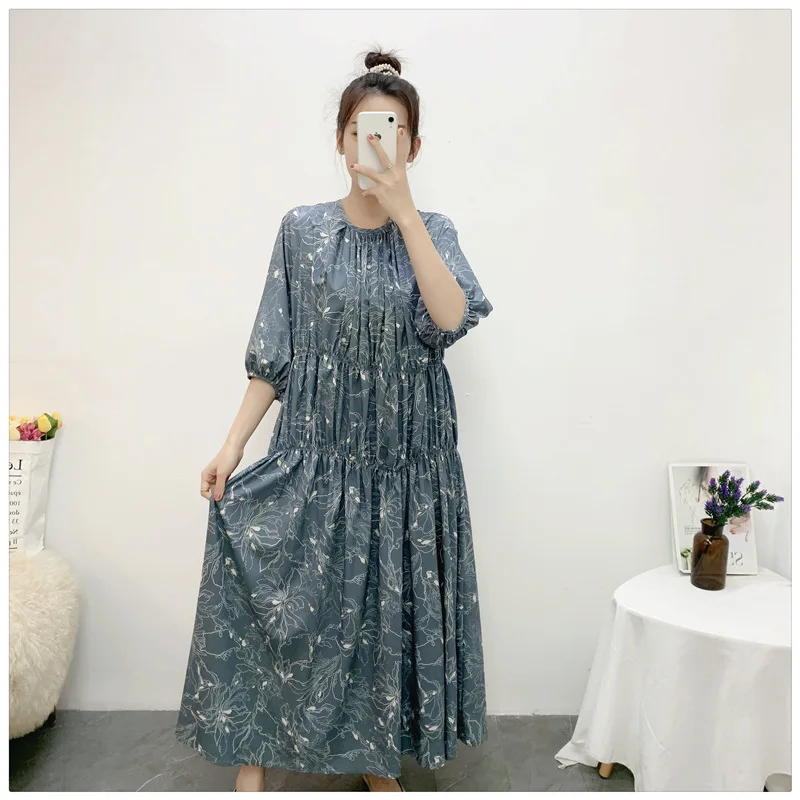 Simple and Atmospheric Dress 2024 Spring and Summer Fashion New Round Neck Bubble Sleeve Floral Dress Long Dress Large Hem
Simple and Atmospheric Dress 2024 Spring and Summer Fashion New Round Neck Bubble Sleeve Floral Dress Long Dress Large Hem