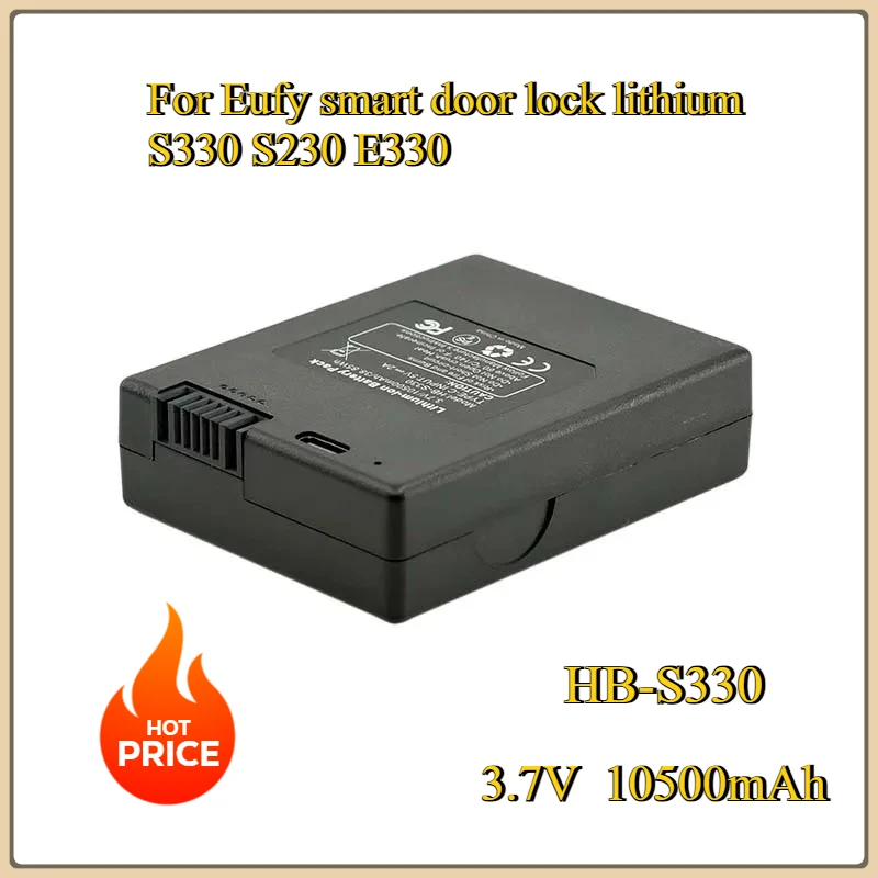 New battery 3.7V 10500mAh For Eufy smart door lock lithium battery S330 replacement battery compatible with S330 S230 E330
New battery 3.7V 10500mAh For Eufy smart door lock lithium battery S330 replacement battery compatible with S330 S230 E330