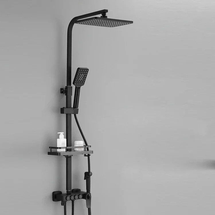 005 shower manufacturers thermostatic smart rain shower hotel black bathroom wall shower set
005 shower manufacturers thermostatic smart rain shower hotel black bathroom wall shower set
