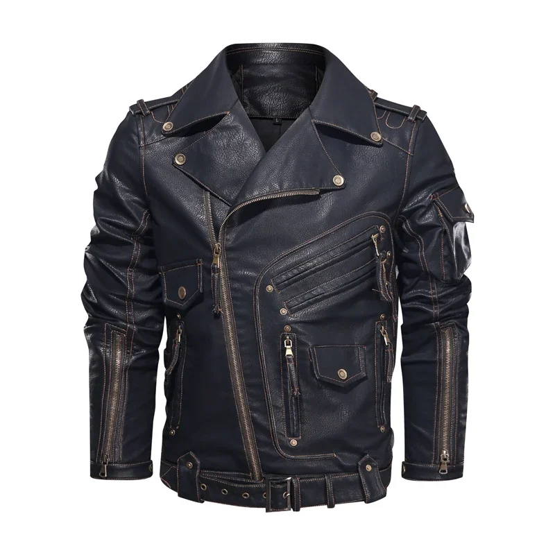 Leather Jacket Men Fashion Motorcycle PU Brand Winter Clothing Winter Mens Leather Jacket Cool Zipper Pockets Leather Coats
Leather Jacket Men Fashion Motorcycle PU Brand Winter Clothing Winter Mens Leather Jacket Cool Zipper Pockets Leather Coats