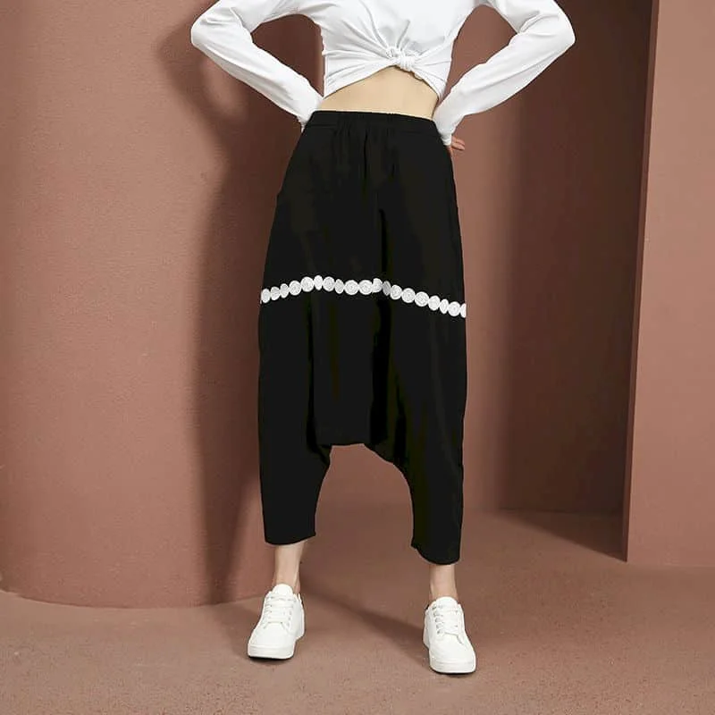 Baggy Pants Women Elastic Waist Loose Casual Capri Dropped-crotch Pants Korean Style Color Blocking Streetwear Women Clothing
Baggy Pants Women Elastic Waist Loose Casual Capri Dropped-crotch Pants Korean Style Color Blocking Streetwear Women Clothing