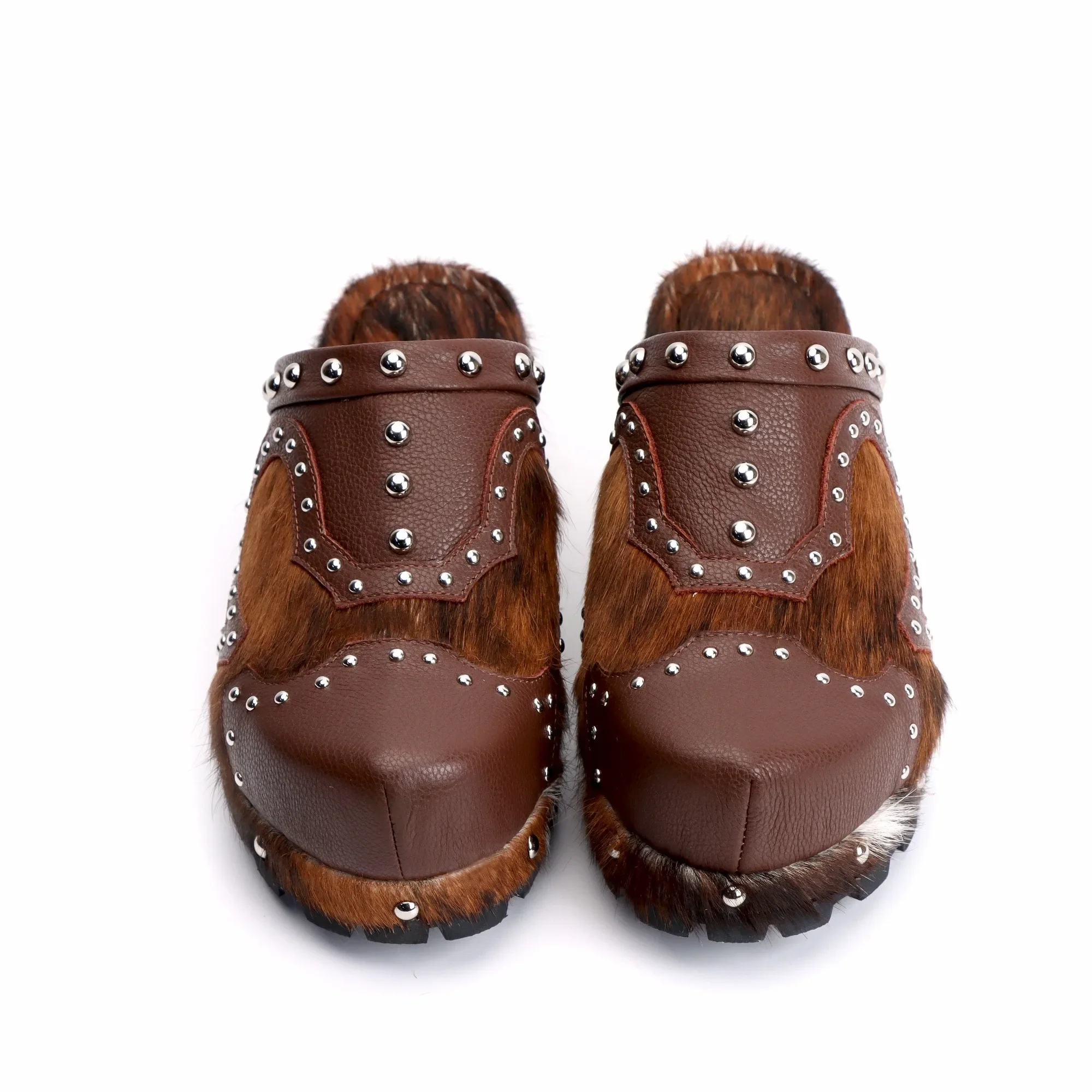 Luxury Handmade Fur Clogs Slippers for women,Natural Calf Hair Cow Leather Studded Mules,Vintage Cowboy Style with Arch Support
Luxury Handmade Fur Clogs Slippers for women,Natural Calf Hair Cow Leather Studded Mules,Vintage Cowboy Style with Arch Support