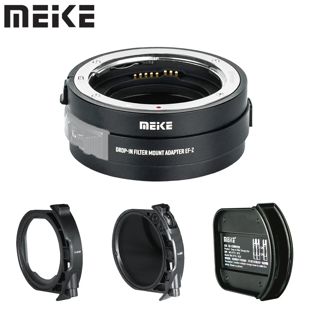 Meike MK-EFTZ-C Auto Focus Lens Adapter Ring with Drop-in Filters for Canon EF/EF-S Lens To Nikon Z-Mount Z30 Z50 Z5 Z6 Z7 Z8 Z9
Meike MK-EFTZ-C Auto Focus Lens Adapter Ring with Drop-in Filters for Canon EF/EF-S Lens To Nikon Z-Mount Z30 Z50 Z5 Z6 Z7 Z8 Z9
