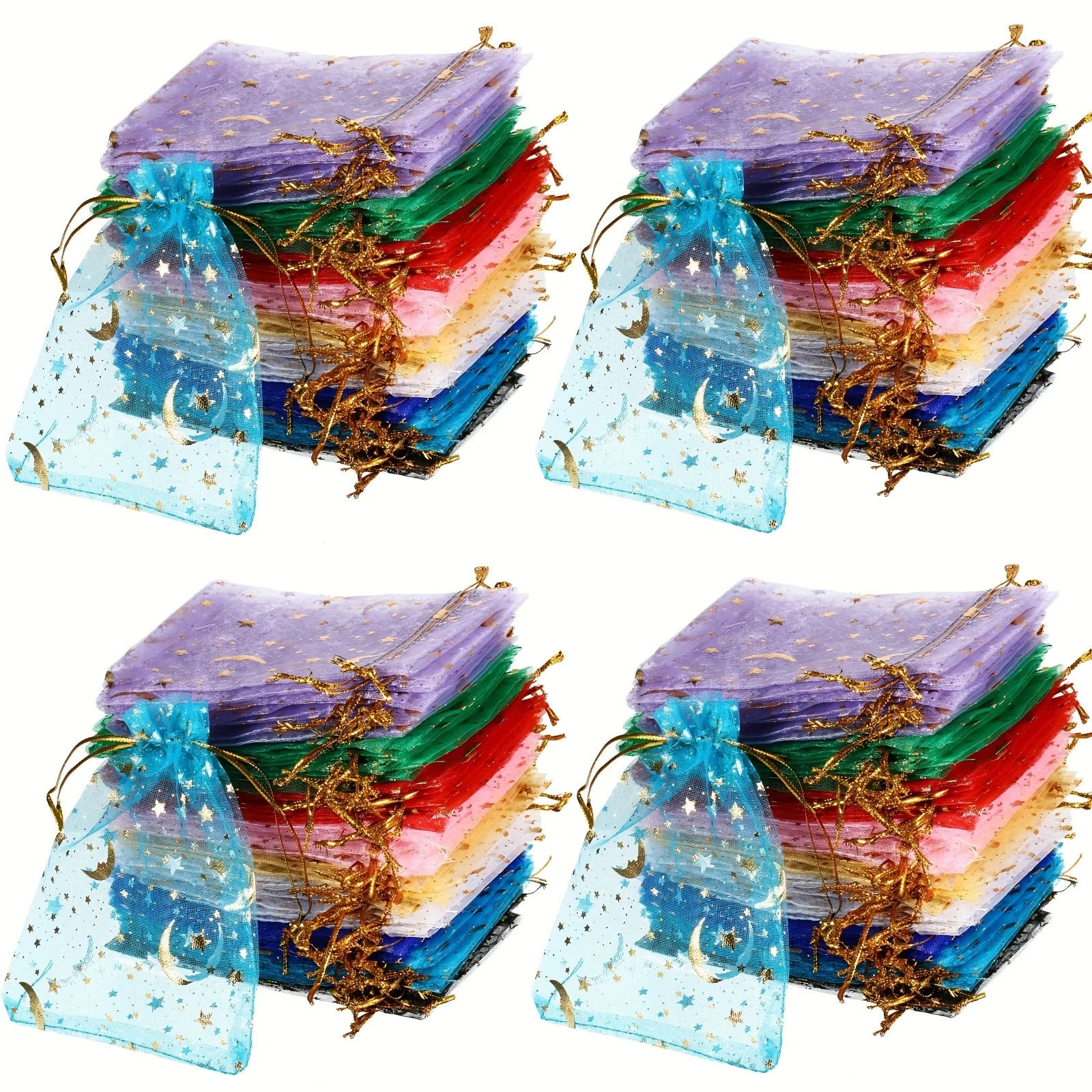 1000pcs Moon & Star Organza Gift Bags - 4.7x3.5" Assorted Colors, Drawstring Mesh Pouches for Jewelry, Birthday, Wedding, Youngsters Shower, and Party Favors, Small Gift Bags, Festival
1000pcs Moon & Star Organza Gift Bags - 4.7x3.5" Assorted Colors, Drawstring Mesh Pouches for Jewelry, Birthday, Wedding, Youngsters Shower, and Party Favors, Small Gift Bags, Festival