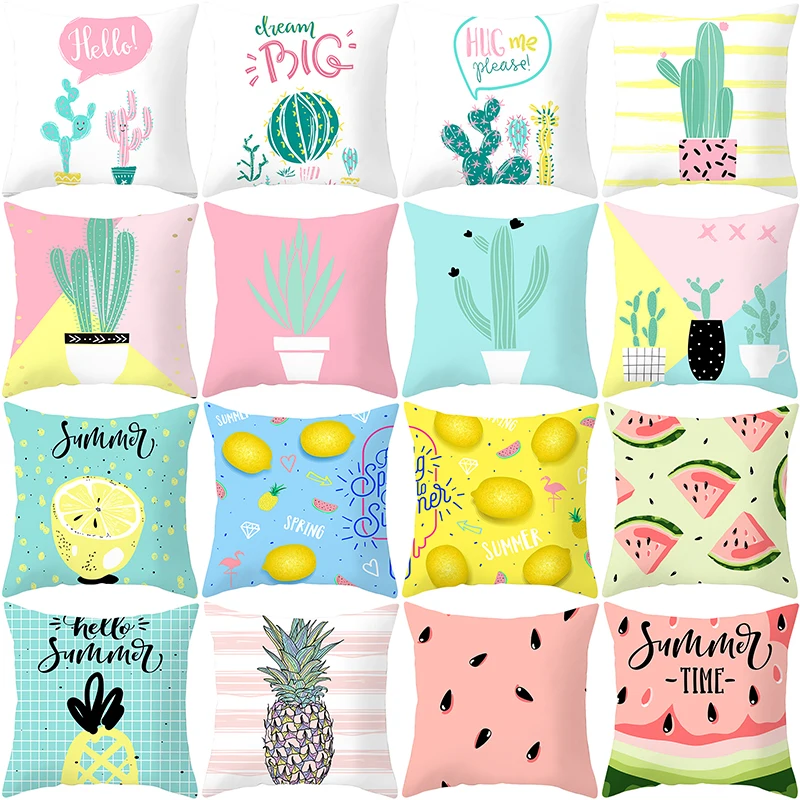 Summer Tropical Style Plant Fruit Print Pillow Case Home Decor for Sofa Car Polyester Throw Pillow Cover Cushion Cover Designer
Summer Tropical Style Plant Fruit Print Pillow Case Home Decor for Sofa Car Polyester Throw Pillow Cover Cushion Cover Designer
