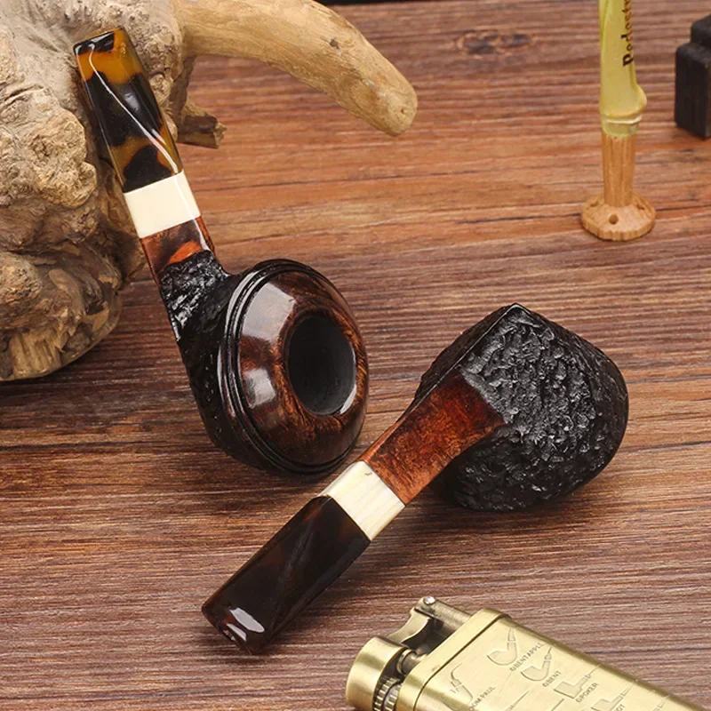 Black Oak Wood 3mm Filter Cut Tobacco Pipe Retro Gentleman Bent Type Handle Handmade Smoking Pipe with Gift Accessory
Black Oak Wood 3mm Filter Cut Tobacco Pipe Retro Gentleman Bent Type Handle Handmade Smoking Pipe with Gift Accessory