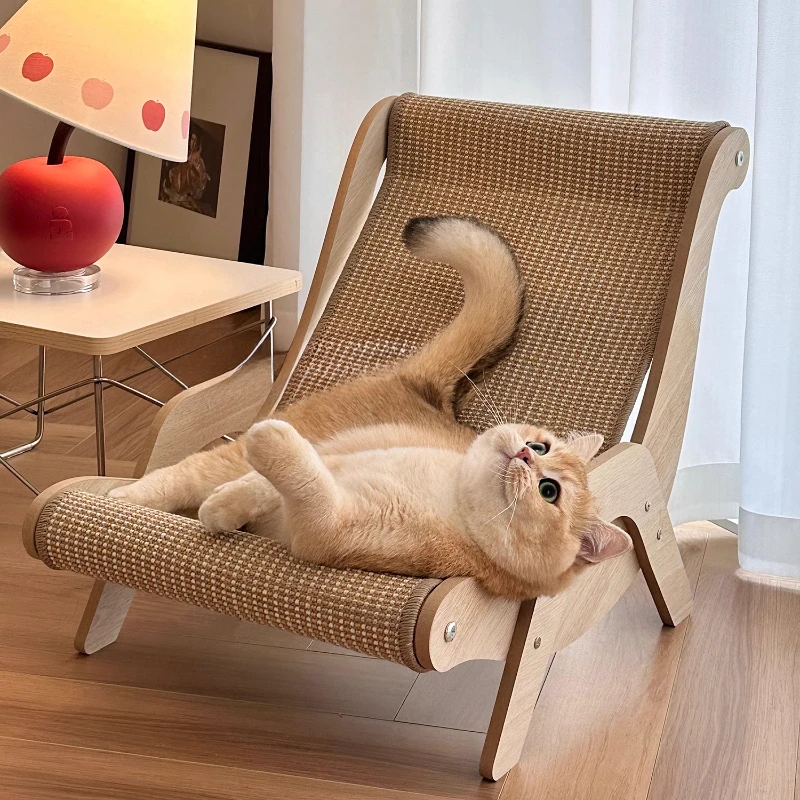 Sisal Cat Lounger with Scratching Posts Multi-Functional Wooden Pet Chair Play Furniture Scratching Surface Durable Cat Supplies
Sisal Cat Lounger with Scratching Posts Multi-Functional Wooden Pet Chair Play Furniture Scratching Surface Durable Cat Supplies