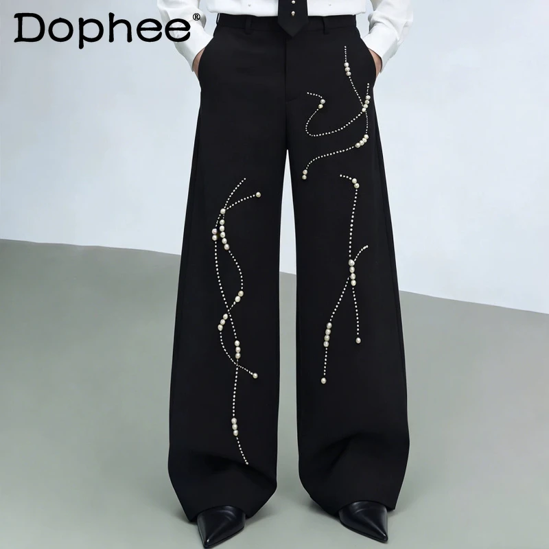 Fashion Chic Wide-leg Pants 2026 Men's Spring New Pearl Chain Design Pants Male Stylish Unique Loose Comfort Handsome Trousers
Fashion Chic Wide-leg Pants 2026 Men's Spring New Pearl Chain Design Pants Male Stylish Unique Loose Comfort Handsome Trousers