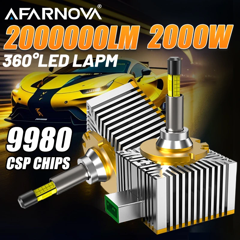 360° LED D1S D2S Car Headlights Bulbs D3S D4S Canbus 2000W 2000000LM Tubro LED D2R D4R Fog Lamp Bulb 32pcs CSP Chip Super bright
360° LED D1S D2S Car Headlights Bulbs D3S D4S Canbus 2000W 2000000LM Tubro LED D2R D4R Fog Lamp Bulb 32pcs CSP Chip Super bright