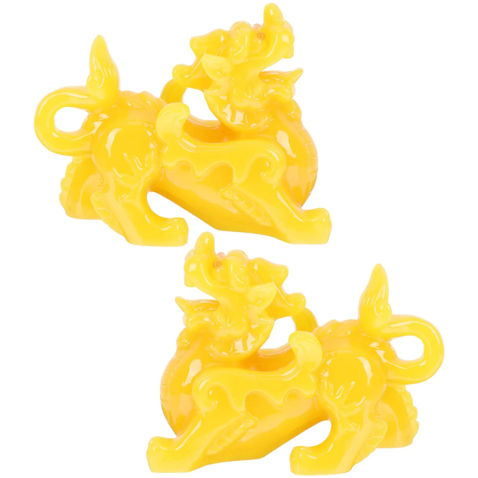 2 Pcs Jade Ornament Resin Crafts Statue Luck Animal Yellow Animals Decor Decoration Office
2 Pcs Jade Ornament Resin Crafts Statue Luck Animal Yellow Animals Decor Decoration Office