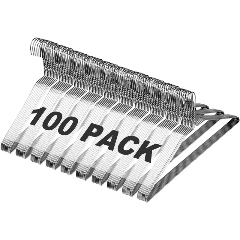 100 Pack Metal Wire Hangers - 16 Inch Slim Space Saving Coat Hangers for Dry Cleaners & Home - 12 Gauge
100 Pack Metal Wire Hangers - 16 Inch Slim Space Saving Coat Hangers for Dry Cleaners & Home - 12 Gauge