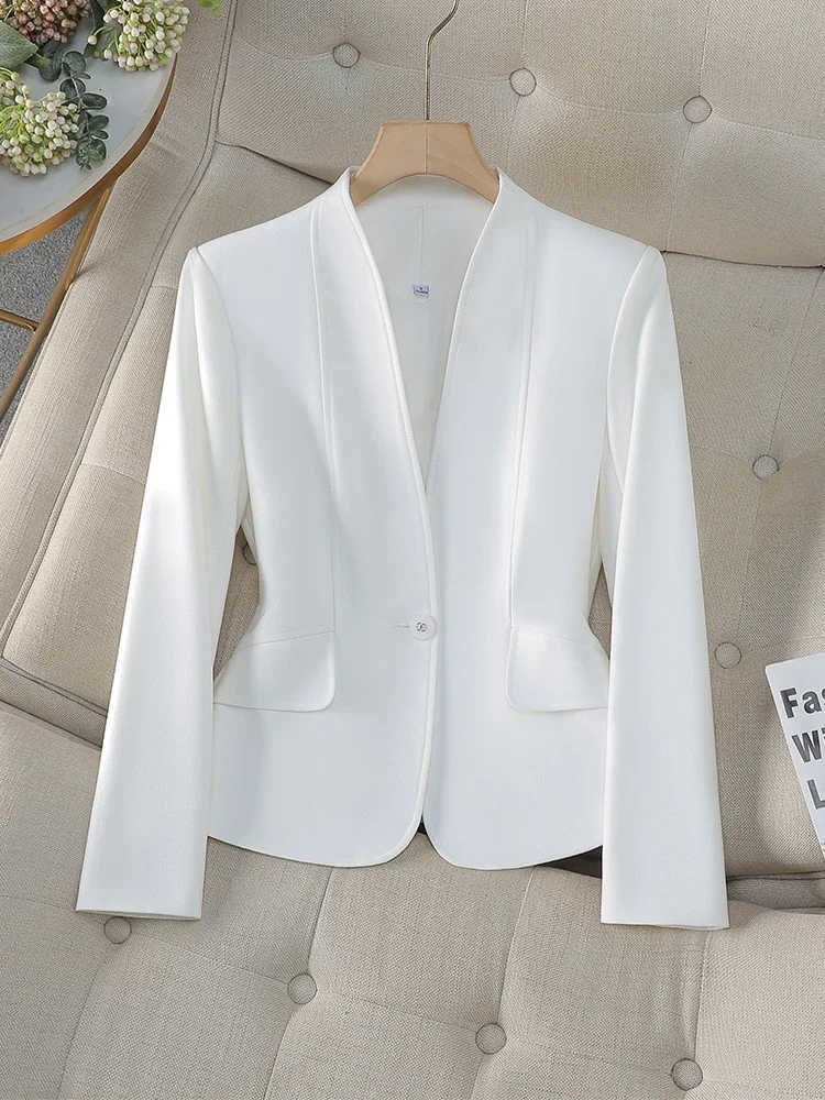 Fashion Spring Autumn Female Blazer Women Black Apricot White Short Ladies Jacket Coat
Fashion Spring Autumn Female Blazer Women Black Apricot White Short Ladies Jacket Coat