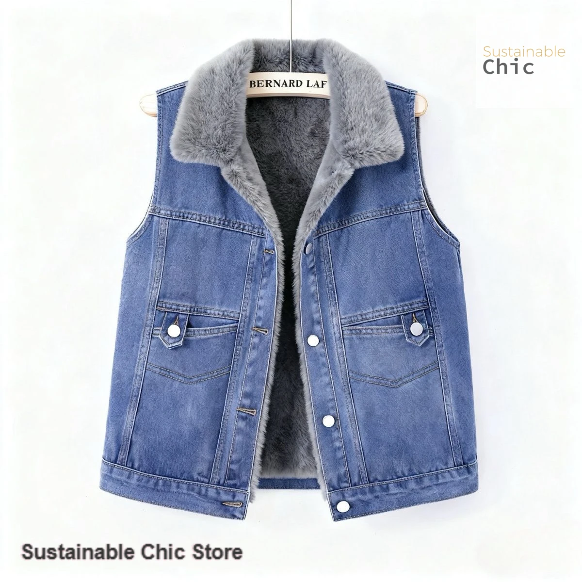 Korean-style big pocket Joker denim vest coat women's spring and autumn new fashion loose slim horse clip to wear outside.
Korean-style big pocket Joker denim vest coat women's spring and autumn new fashion loose slim horse clip to wear outside.
