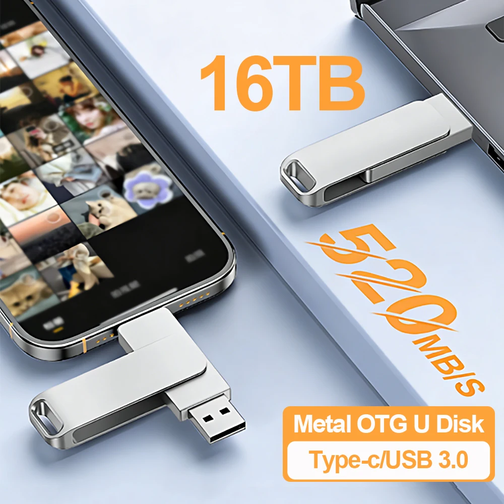 Металлический USB-накопитель 2 ТБ с интерфейсом USB 3.0 Type-C, высокоскоростной флеш-накопитель 8 ТБ, 4 ТБ, 16 ТБ, большой емкости, в механическом стиле, USB-диск
Металлический USB-накопитель 2 ТБ с интерфейсом USB 3.0 Type-C, высокоскоростной флеш-накопитель 8 ТБ, 4 ТБ, 16 ТБ, большой емкости, в механическом стиле, USB-диск