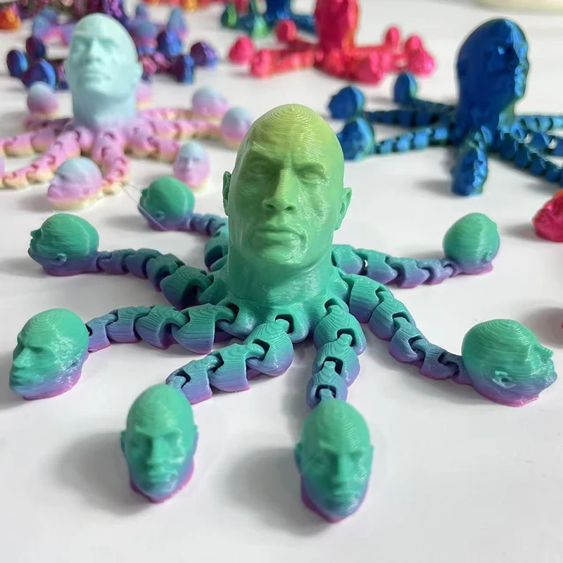 1PCS 3D Printed Movable Joints Bald Octopus Toy Funny Desktop Decoration Moving Parts Gift for Kids Educational Craft Ornament
1PCS 3D Printed Movable Joints Bald Octopus Toy Funny Desktop Decoration Moving Parts Gift for Kids Educational Craft Ornament