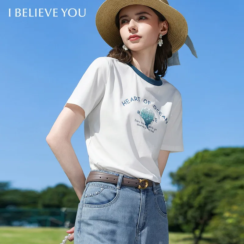 I BELIEVE YOU Short Sleeve Round Neck T-Shirt 2026 Summer New Contrast Color Collar Gradient Embroidery Top For Women 2262016224
I BELIEVE YOU Short Sleeve Round Neck T-Shirt 2026 Summer New Contrast Color Collar Gradient Embroidery Top For Women 2262016224