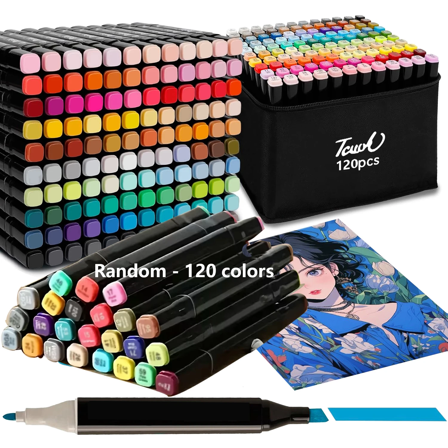 Alcohol Markers Set 80 Colors Alcohol Based Dual Tip Broad and Brush Tip for Adult Coloring Books Drawing Sketching
Alcohol Markers Set 80 Colors Alcohol Based Dual Tip Broad and Brush Tip for Adult Coloring Books Drawing Sketching