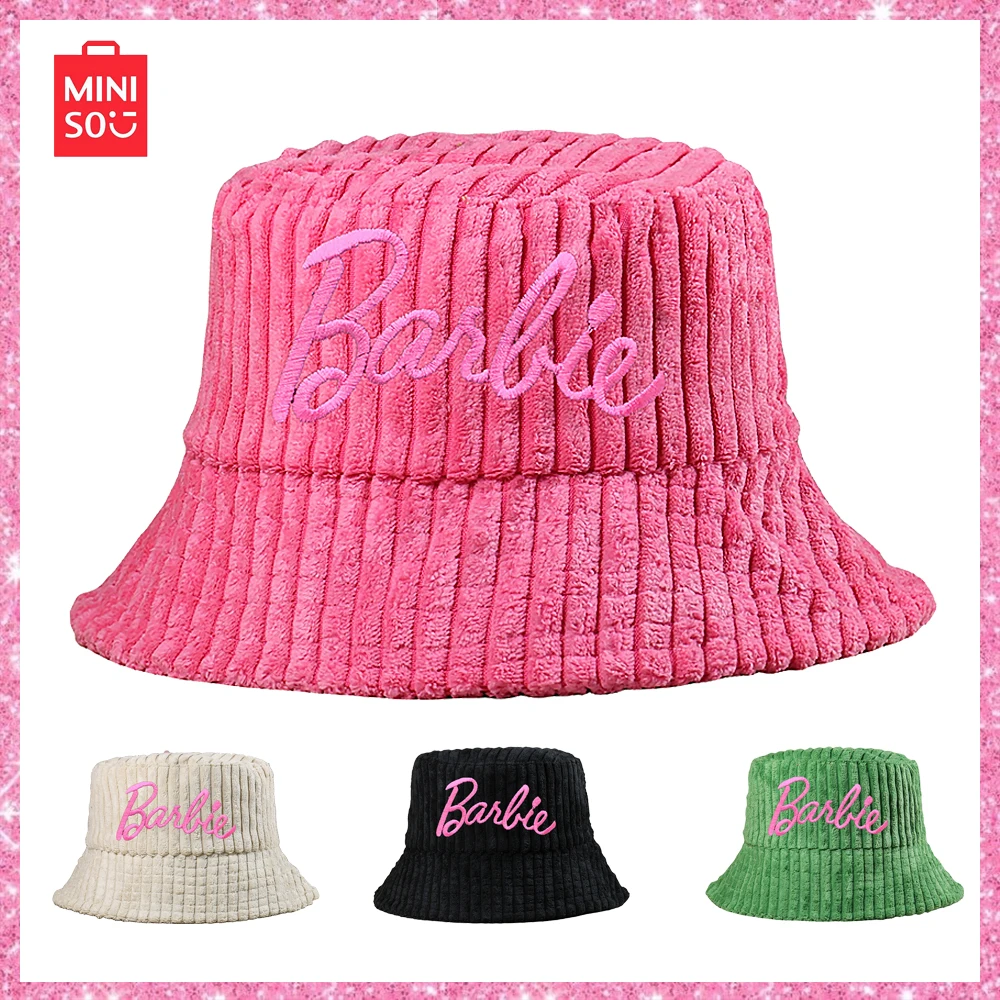 Miniso 2023 New Barbie Striped Corduroy Pink Hat Embroidered Fisherman Hat Autumn and Winter Warm Hat Versatile and Popular
Miniso 2023 New Barbie Striped Corduroy Pink Hat Embroidered Fisherman Hat Autumn and Winter Warm Hat Versatile and Popular