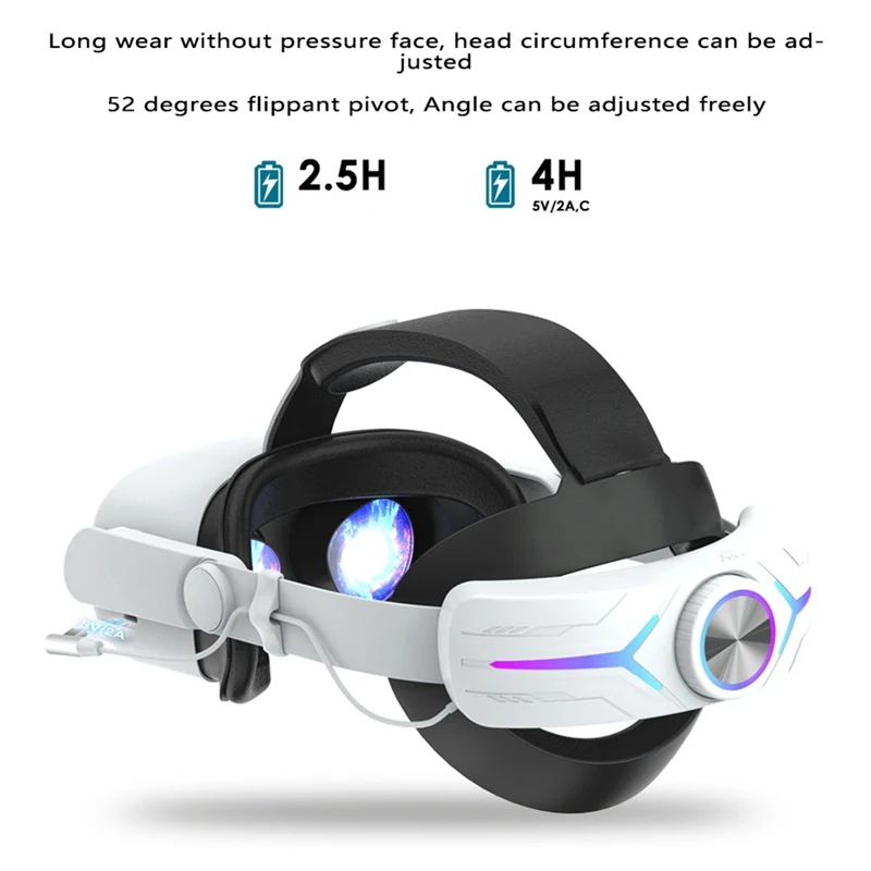 1 шт. ремешок на голову с батареей 8000 мАч для Oculus Quest 2 увеличить время воспроизведения Регулируемый Элитный ремешок VR детали пластик (черный)
1 шт. ремешок на голову с батареей 8000 мАч для Oculus Quest 2 увеличить время воспроизведения Регулируемый Элитный ремешок VR детали пластик (черный)