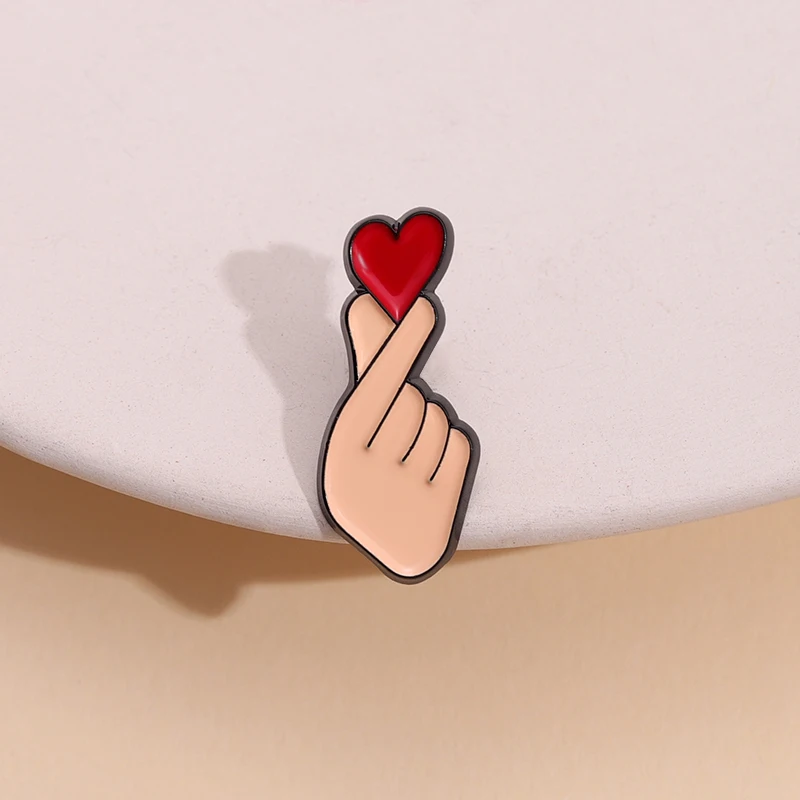 Valentine's ay Enamel Pin Cute Cartoon Gesture Love Metal Brooches Emblem Pin Accessories Decoration Medal Jewelry Wholesale
Valentine's ay Enamel Pin Cute Cartoon Gesture Love Metal Brooches Emblem Pin Accessories Decoration Medal Jewelry Wholesale