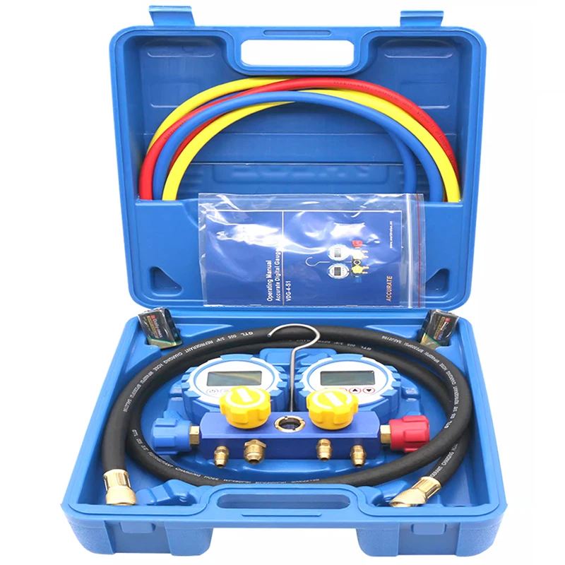 Electronic Refrigerant Charging Gauge Digital Temperature Gauge with Liquid Level Indicator for Air Conditioning Quadruple Refri
Electronic Refrigerant Charging Gauge Digital Temperature Gauge with Liquid Level Indicator for Air Conditioning Quadruple Refri